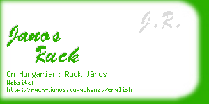 janos ruck business card