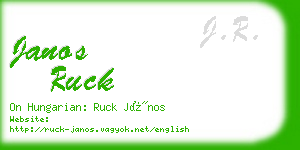 janos ruck business card